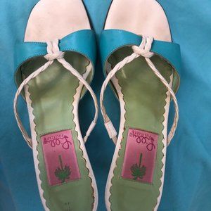 Lilly Pulitzer Leather Sandals Shoes Size 6